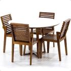 Conjunto Mesa De Jantar Redonda Branca Lara Premium 120cm Com