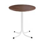 Conjunto Mesa De Jantar Redonda Branca Tampo Imbuia Com 4 Cad