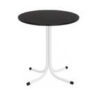 Conjunto Mesa De Jantar Redonda Branca Tampo Preto Com 4 Cade