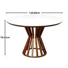Conjunto Mesa De Jantar Redonda Cecília Amadeirada Branca 120