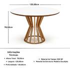 Conjunto Mesa De Jantar Redonda Cecília Amadeirada Branca 120