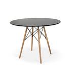 Conjunto Mesa De Jantar Redonda Eiffel Preta 120cm Com 4 Cade