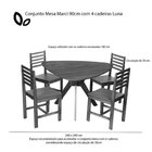 Conjunto Mesa De Jantar Redonda Gabi Orgânica 120 E Cadeiras