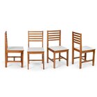 Conjunto Mesa De Jantar Redonda Gabi Orgânica 120cm Com Cadei