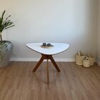 Conjunto Mesa De Jantar Redonda Gabi Orgânica 120cm Com Cadei