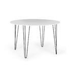 Conjunto Mesa De Jantar Redonda Hairpin 120cm Branca Com 4 Ca