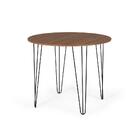 Conjunto Mesa De Jantar Redonda Hairpin 90cm Natural Com 4 Ca