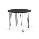 Conjunto Mesa De Jantar Redonda Hairpin 90cm Preta Com 4 Cade