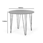 Conjunto Mesa De Jantar Redonda Hairpin 90cm Volpi Com 4 Cade