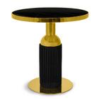 Conjunto Mesa De Jantar Redonda Imperial 70cm Preta Com 4 Cad