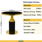 Conjunto Mesa De Jantar Redonda Imperial 70cm Preta Com 4 Cad