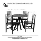 Conjunto Mesa De Jantar Redonda Lisa 90cm Amadeirada Com Cade