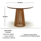 Conjunto Mesa De Jantar Redonda Luana Amadeirada Branca 100cm
