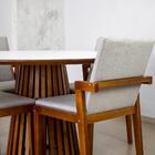 Conjunto Mesa De Jantar Redonda Luana Amadeirada Branca 120cm