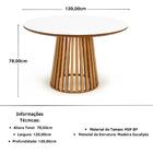 Conjunto Mesa De Jantar Redonda Luana Amadeirada Branca 120cm