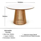 Conjunto Mesa De Jantar Redonda Luana Amadeirada Branca 120cm