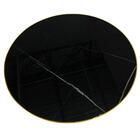 Conjunto Mesa De Jantar Redonda Majestic 70cm Preta Com 4 Cad