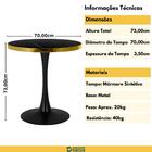 Conjunto Mesa De Jantar Redonda Majestic 70cm Preta Com 4 Cad