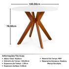 Conjunto Mesa De Jantar Redonda Marci 100cm Branca Com 4 Cade