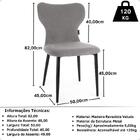 Conjunto Mesa De Jantar Redonda Marci 100cm Preta Com 4 Cadei