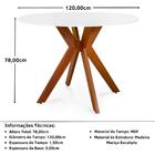 Conjunto Mesa De Jantar Redonda Marci 120cm Branca Com 4 Cade