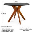 Conjunto Mesa De Jantar Redonda Marci 120cm Preta Com 4 Cadei