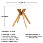 Conjunto Mesa De Jantar Redonda Marci Branca 120cm Com 4 Cade