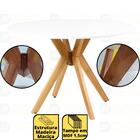 Conjunto Mesa De Jantar Redonda Marci Branca 120cm Com 4 Cade