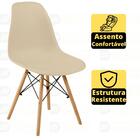 Conjunto Mesa De Jantar Redonda Marci Natural 100cm Com 4 Cad