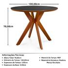 Conjunto Mesa De Jantar Redonda Marci Premium 100cm Preta Com