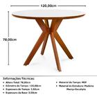 Conjunto Mesa De Jantar Redonda Marci Premium 120cm Branca Co