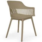 Conjunto Mesa De Jantar Redonda Marci Premium 120cm Natural C