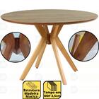 Conjunto Mesa De Jantar Redonda Marci Premium Natural 120cm C