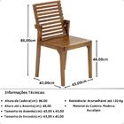 Conjunto Mesa De Jantar Redonda Natural Lara Premium 120cm Co