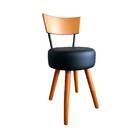 Conjunto Mesa De Jantar Redonda Preta Tampo Branco Com 4 Cade