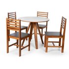 Conjunto Mesa De Jantar Redonda Tai 90cm Com Cadeiras Luna As