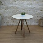 Conjunto Mesa De Jantar Redonda Tai 90cm Com Cadeiras Luna Es