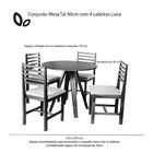 Conjunto Mesa De Jantar Redonda Tai 90cm Com Cadeiras Luna Es
