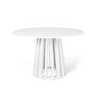 Conjunto Mesa De Jantar Redonda Talia 120cm Branca Com 6 Cade