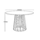 Conjunto Mesa De Jantar Redonda Talia Amadeirada Preta 120cm