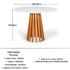 Conjunto Mesa De Jantar Redonda Talia Branca Amadeirada 100cm