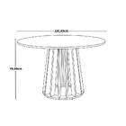 Conjunto Mesa De Jantar Redonda Talia Preta 120cm Com 6 Cadei