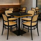 Conjunto Mesa De Jantar Redonda Venezia 70x70cm Preta Com 4 C