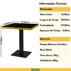 Conjunto Mesa De Jantar Redonda Venezia 70x70cm Preta Com 4 C