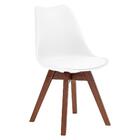 Conjunto Mesa De Jantar Redonda Vértice 105cm Nozes Com 4 Cad