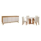Conjunto Mesa De Jantar Retangular 120x90 Ville Com 4 Cadeira