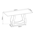 Conjunto Mesa De Jantar Retangular 160x80 Buenos Aires Com 6