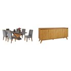 Conjunto Mesa De Jantar Retangular 180x90 Epic Com 6 Cadeiras