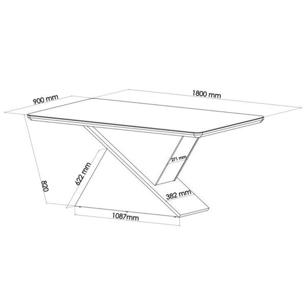 Conjunto Mesa De Jantar Retangular 180x90 Epic Com 6 Cadeiras Iza