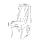 Conjunto Mesa De Jantar Retangular 200x90 Pipa Com 8 Cadeiras